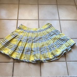 forever21 yellow plaid mini skirt